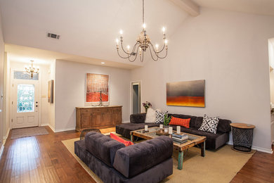 Inspiration for a transitional living room remodel in Austin