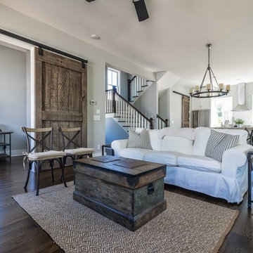 Sliding Barn Doors in Grey