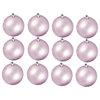 Matte Shatterproof Christmas Ball Ornaments, 4", Set of 12, Lavender Purple