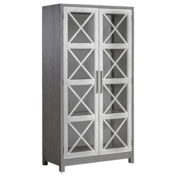 Bunching Display Cabinet Contemporary White