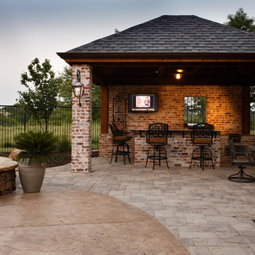 Frisco, TX. New Orleans Style Outdoor Kitchen & Cabana
