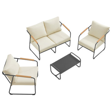 REN Selections Crandon 4-Piece Outdoor Patio Conversation Furniture Set