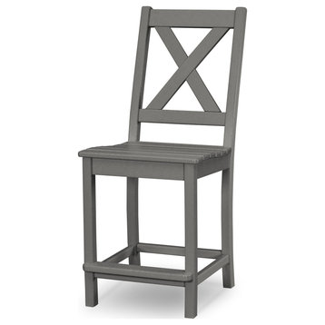 Braxton Counter Side Chair, Slate Gray