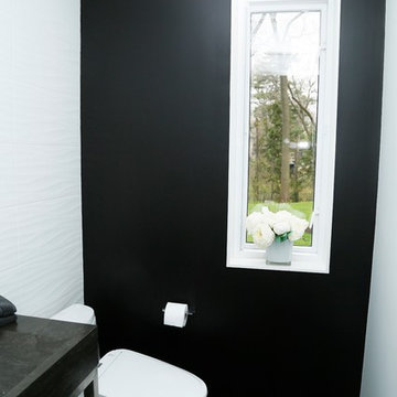 Toronto Black Accented Wall Bathroom Remodel