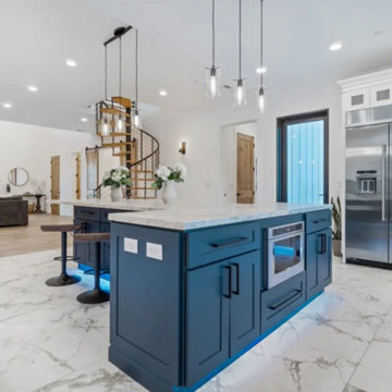 Navy Blue Shaker Cabinets