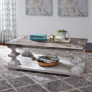 Liberty Furniture Traditional Wood White Sedona Cocktail Table