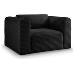 Meridian Furniture - Shaggy Upholstered Chair, Black, Corduroy Performance Fabric - Indulge in the allure of the Black Corduroy Performance Fabric Shaggy Arm Chair by Meridian Furniture. Its captivating design and luxurious Black Corduroy Performance Fabric elevate any space with effortless elegance. Crafted with precision and durability in mind, this stunning piece becomes the focal point of gatherings, fostering moments of connection and warmth. Embrace sophistication and style with the Shaggy Arm Chair, a testament to exquisite taste and timeless beauty.