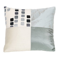 DECORATIVE PILLOWS MIAMI - Mixed Satin Square Pillow, 17"x17" - Decorative Pillows