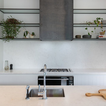 Black corten steel rangehood