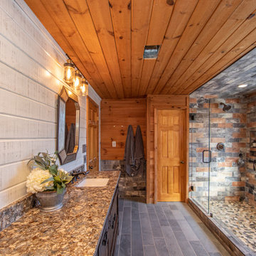 Rustic Log Cabin Master Bath