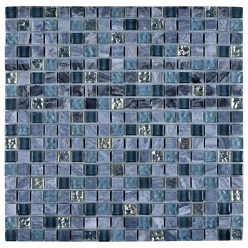 Legion Furniture Gray, Blue Mosaic Tile