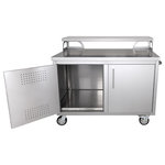 Casa Nico - Portable Stainless Steel Outdoor Kitchen Cabinet & Bar - Large, assembled and constructed of 304 stainless steel kitchen cabinet is perfect for your outdoor gatherings. The cabinet is designed to resist water, snow, wind and backyard debris for year round protection. The interior shelf can be removed and height adjusted to create a perfect storage solution. The only assembly required components are installing the wheels, bar shelf, handles and towel bar with only one tool for the bolts….no washers, nuts and bolts to mess with! Our heavy duty cover is included.