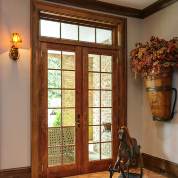 Wood Interior French Doors and Window in Lovely Foyer - Renewal by Andersen Geor