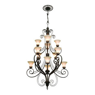 Lido Large Chandelier in Antique Mirror and Hand-Rubbed Antique Brass -  Ceiling Lights