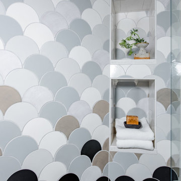 Lux Black & White Ombre Ensuite Shower