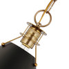 Nuvo Lighting 60/7525 Outpost 17"W Pendant - Matte Black / Burnished Brass