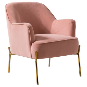 Nora Fabric Accent Chair, Pink