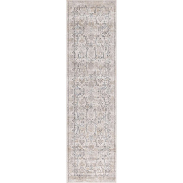 Unique Loom Ivory Central Portland Area Rug, Ivory, 2'2x8'0, Runner