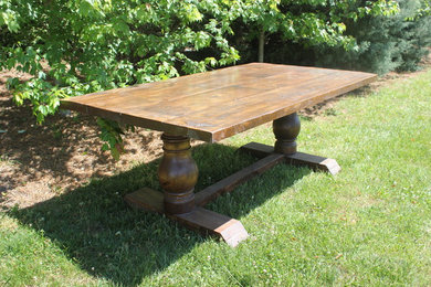 Hand Turned Pedestal Dining Room Table