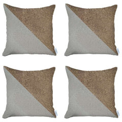 Set Of 4 White And Tan Diagonal Pillow Covers Set Of 4 White And Tan Diagonal Pillow Covers