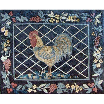 Mosaic Kitchen Backsplash- Farm Rooster, 47"x59"
