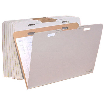 AOS VFolder, 8-Pack Rigid Storage Folder for 22"x34" and 24"x36" Documents