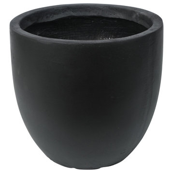 Round Black Finish Planter (Medium)