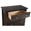 Hammond 5-drawer Wooden Chest Dresser, Black