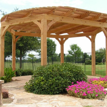 Cedar Pergola Construction in Tomball