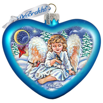 Big Heart Girl Angel Ornament