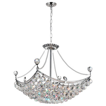 CWI LIGHTING 8041P20C-S 8 Light Down Chandelier with Chrome finish