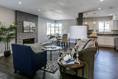 Inspiration for a modern family room remodel in Phoenix
