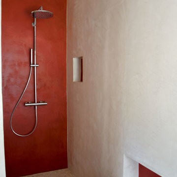réalisation de "béton teinté" (enduit ciment décoratif lissé)