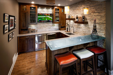 Elegant home bar photo in Other