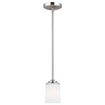 Sea Gull Lighting - Sea Gull Lighting 6130701-962 Kemal - 1 Light Mini Pendant - Wire/Cord Color: Black  CanopyKemal 1 Light Mini P Brushed Nickel EtcheUL: Suitable for damp locations Energy Star Qualified: n/a ADA Certified: n/a  *Number of Lights: Lamp: 1-*Wattage:75w A19 Medium Base bulb(s) *Bulb Included:No *Bulb Type:A19 Medium Base *Finish Type:Brushed Nickel