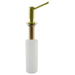 Westbrass - Contemporary Soap/Lotion Dispenser In Polished Brass - This Westbrass Contemporary soap or lotion dispenser firmly mounts in kitchen or bathroom sinks or counters. The 3-3/8 in. high dispenser extends a full 3 in. into the sink. The solid brass dispenser head, easily fills from the top of the unit and comes with an ample 12 oz. reservoir. The extended shaft height mounts in thicker countertops and its contemporary design matches today's popular designs.