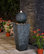 31.69"H Polyresin Rippling Floating Sphere Pedestal Outdoor Fountain