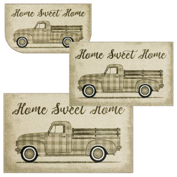 Mohawk Home Grey and Cream Home Sweet Home Accent Rug, 1' 6"x2' 6", 3-Piece Set