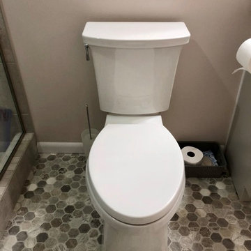 Beautiful Bathroom Remodel-Koch Bristol Painted Oyster Cambria Berwyn Quartz