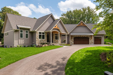 Inspiration for a contemporary exterior home remodel in Minneapolis