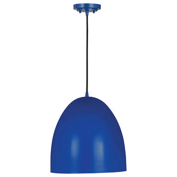 Z-Lite Z Studio Dome 1 Light 12" Pendant, Blue