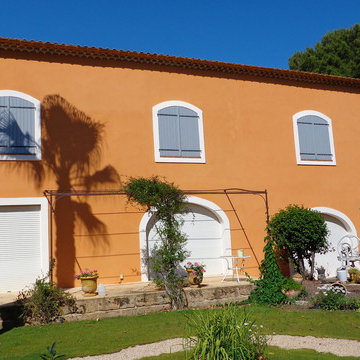 Badigeon chaux façade à Pézenas 34120