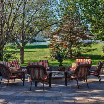 Perfect Social Setup on Stone Paver Patio