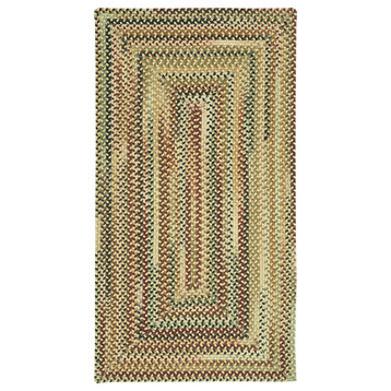 Bangor Concentric Braided Rectangle Rug, Amber 8'x11'