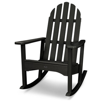 Trex Outdoor Furniture Cape Cod Adirondack Rocking Chair, Charcoal Black
