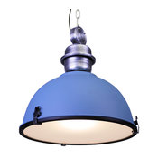 Large Industrial Warehouse Pendant Light, Blue