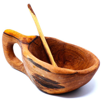 Reclaimed Olive Wood Salt Pot