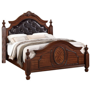 Queen Bed, Birch Veneer, Multi