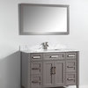 Vanity Set With Carrara Marble Top, 60", Gray, Led Touch-Switch Mirror