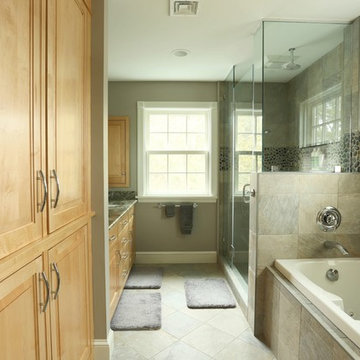 Hanover Bath with maple cabinets